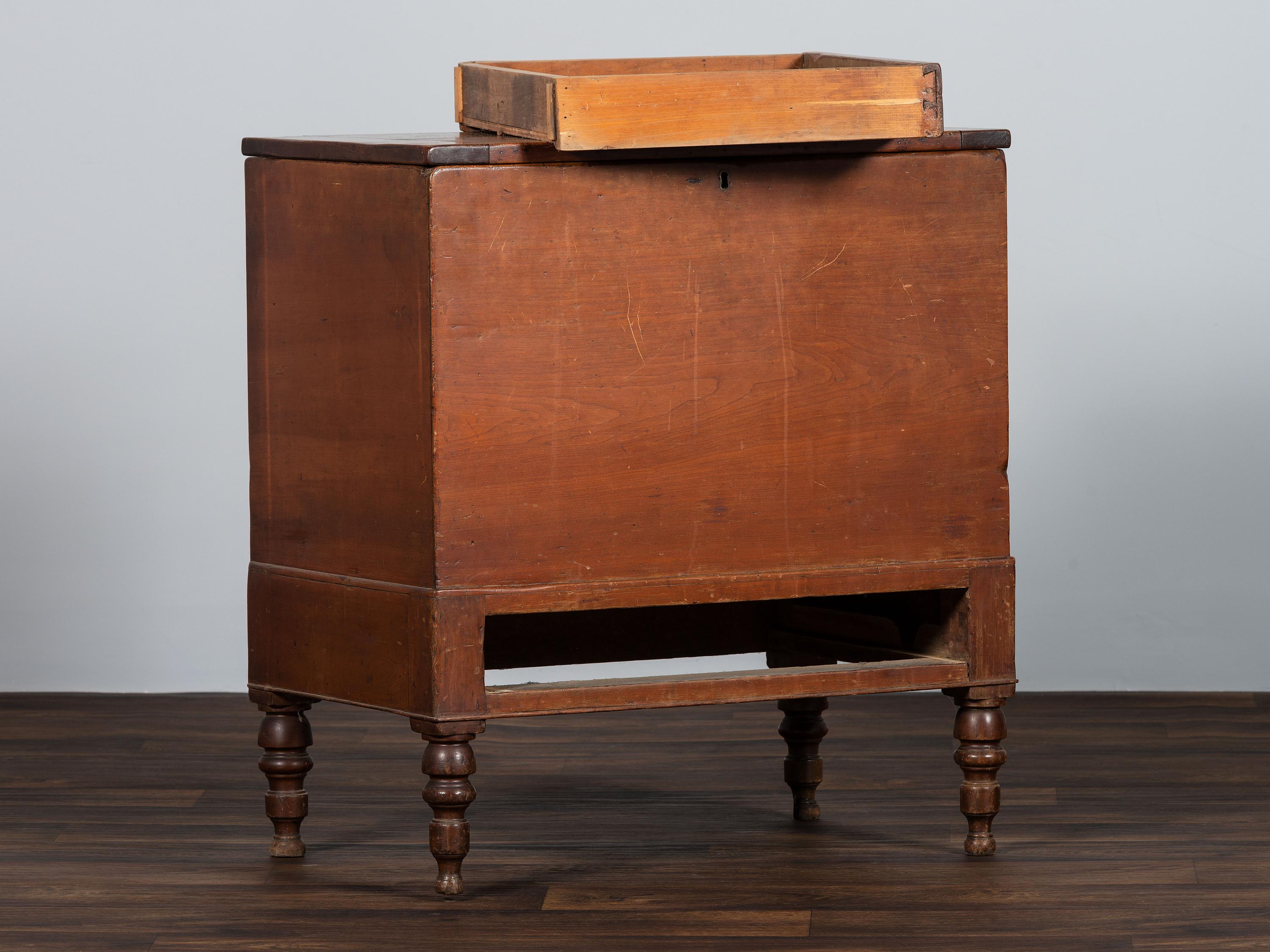 A Late Federal Cherrywood One-Drawer Sugar Chest