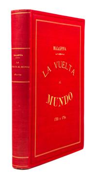 MALASPINA, Alessandro (1754-1810). Viaje político-científico alrededor del mundo... Madrid, 1885. 1ST EDITION, 1ST ISSUE, PRES. COPY.
