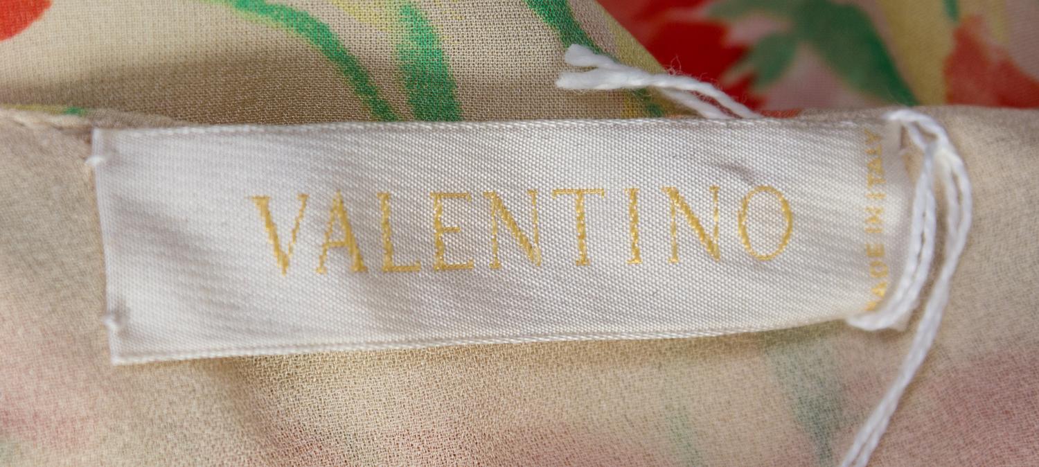 A Valentino Floral Sleeveless Dress, Size 6.