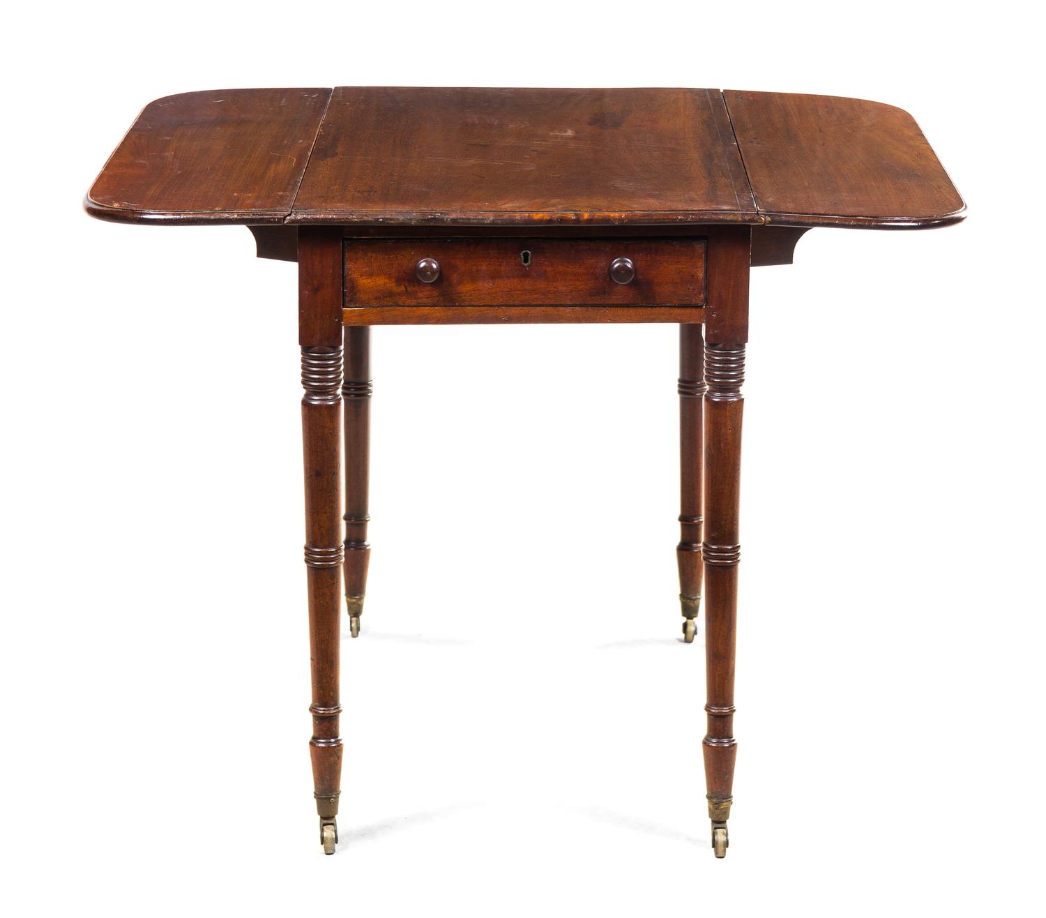 A Federal Mahogany Pembroke Table Height 28 x width 35 x depth 20 inches. — EARLY 19TH CENTURY