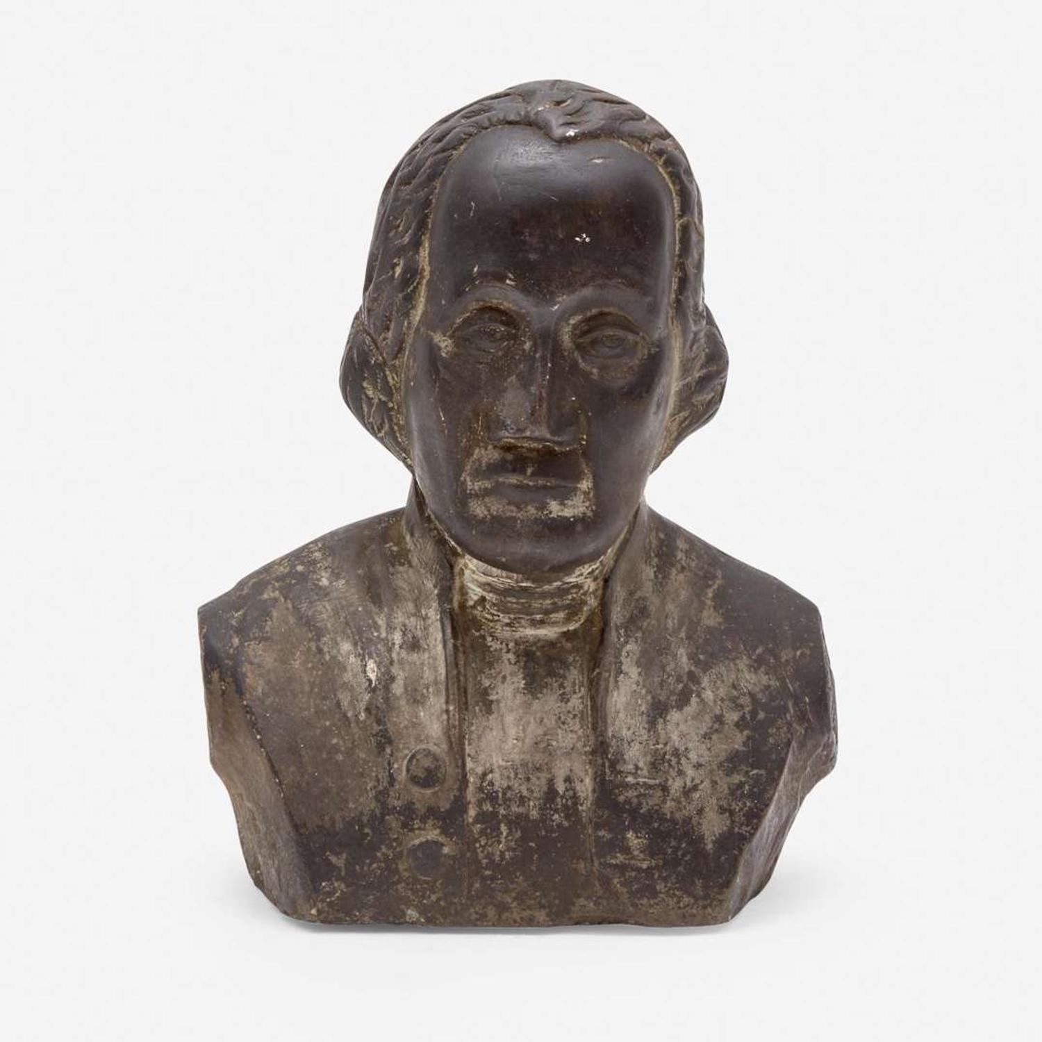A carved stone bust of George Washington (1732-1799) Dated "1811"