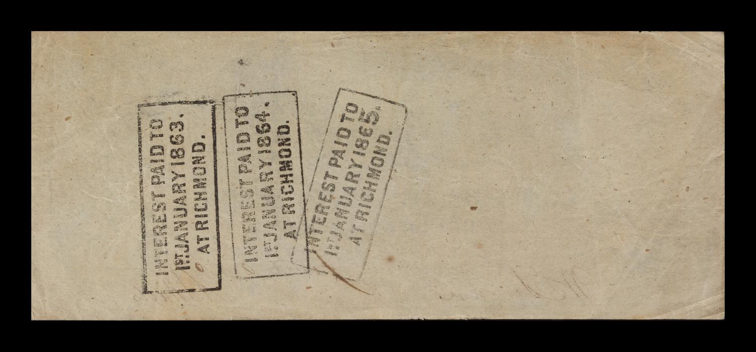 A Confederate States of America 1862 T-39 $100 Note
