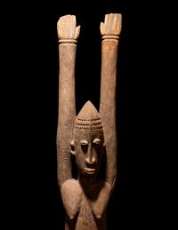 Three Dogan Wood Figures