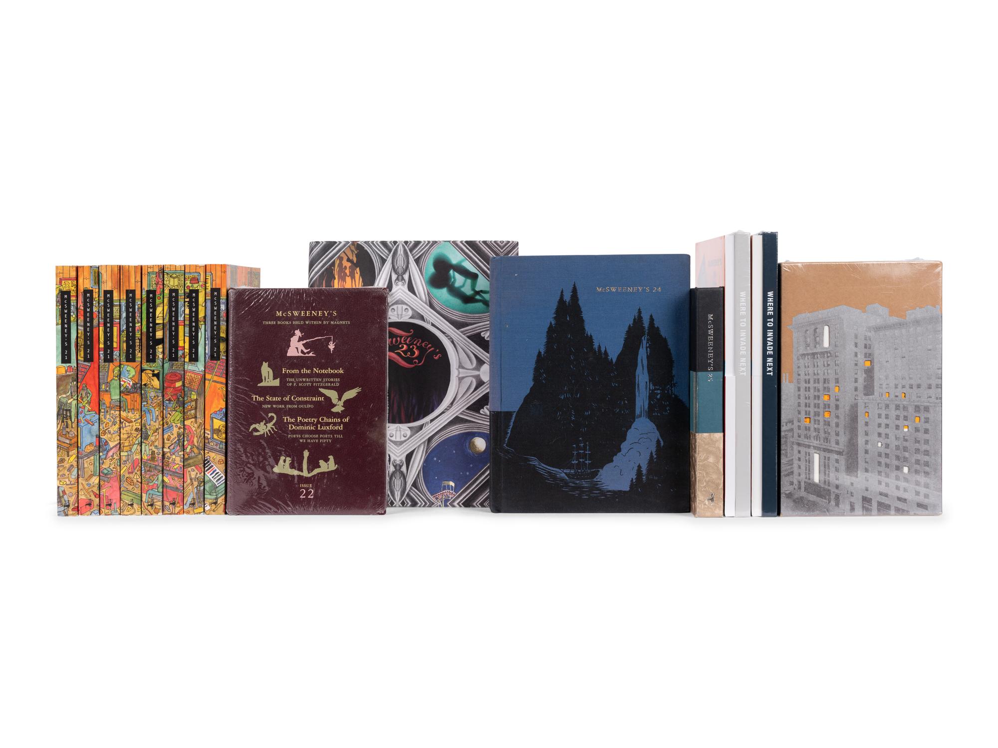 [McSWEENEY'S]. Timothy McSweeney's Quarterly Concern . Numbers 1-50. Dave EGGERS, editor. [COMPLETE RUN WITH ALL VARIANTS]. San Francisco: McSweeney's Books, Autumn 1998 - Summer 2017.