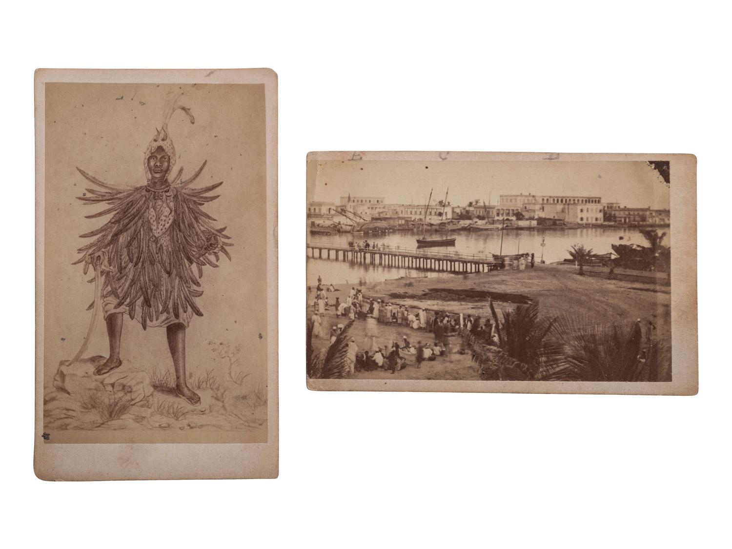 [EARLY PHOTOGRAPHY - AFRICAN]. A group of 4 CDVs featuring African subjects, including: