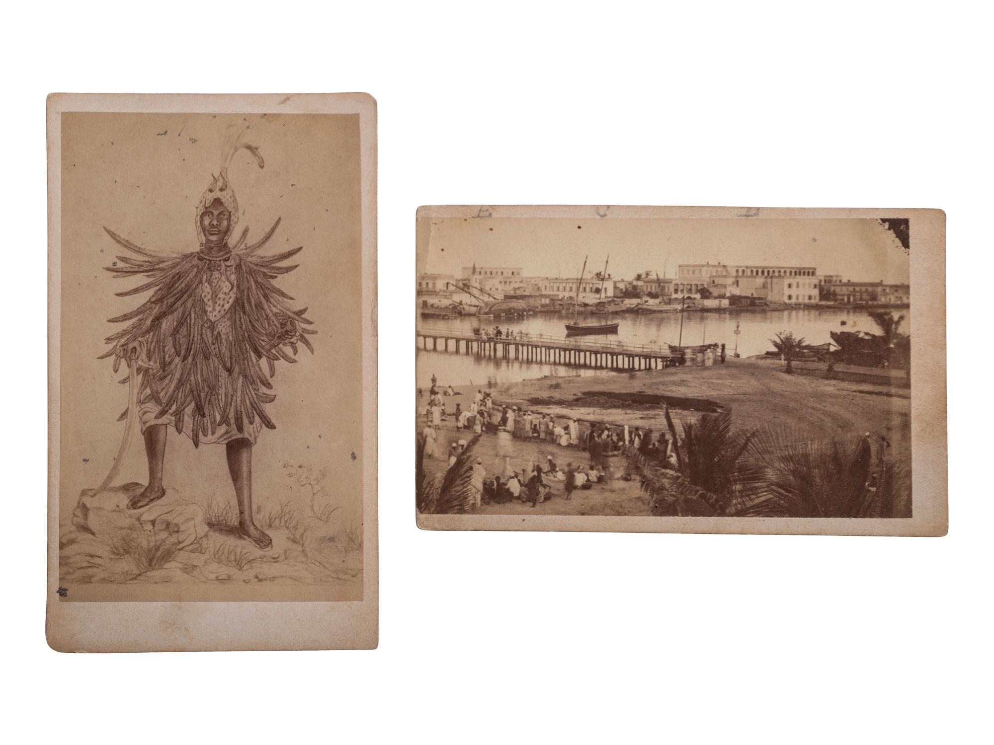 [EARLY PHOTOGRAPHY - AFRICAN]. A group of 4 CDVs featuring African subjects, including: