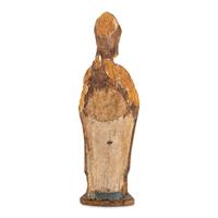 A Carved Walnut Figure of a Bishop