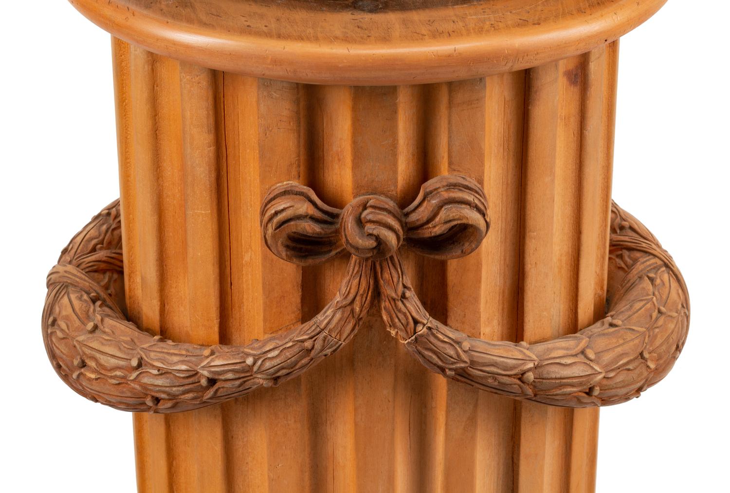 A Continental Carved Wood Pedestal