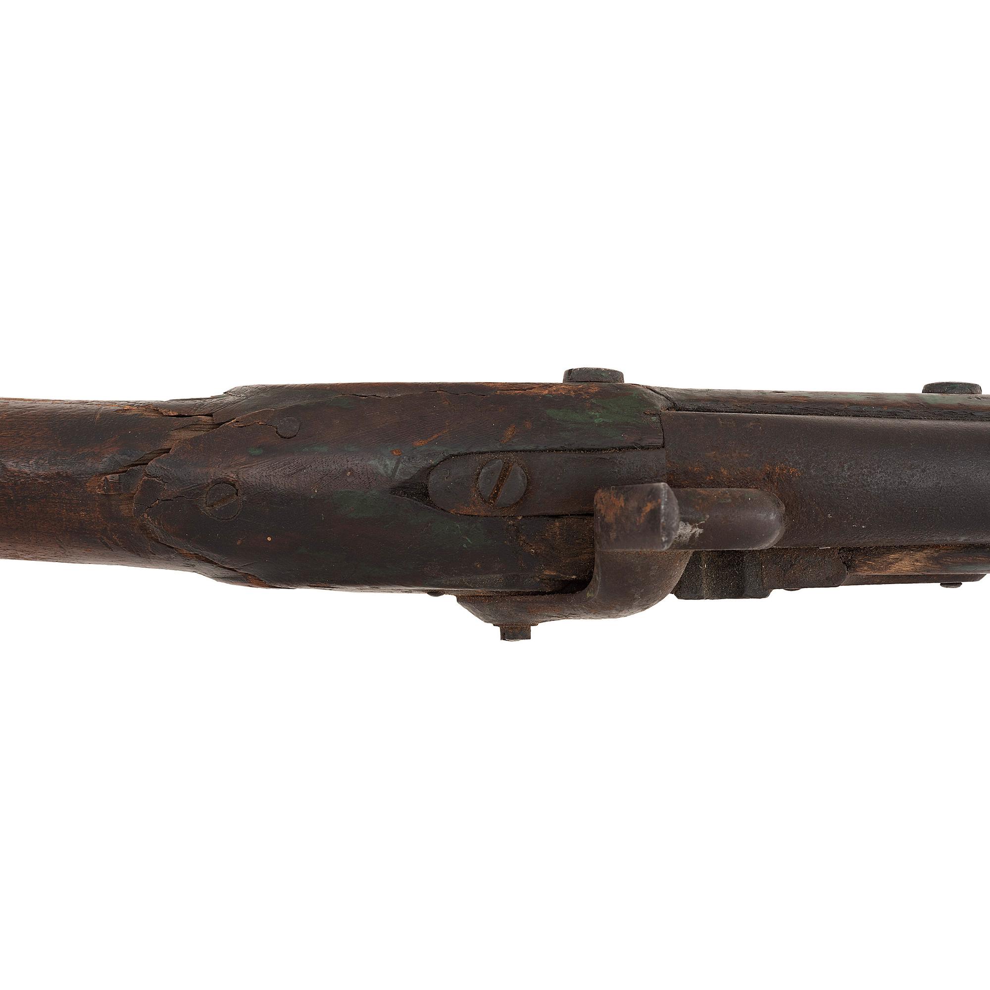 Native Used and Period Shortened US Model 1822 (1816 Type II) Musket by Harpers Ferry