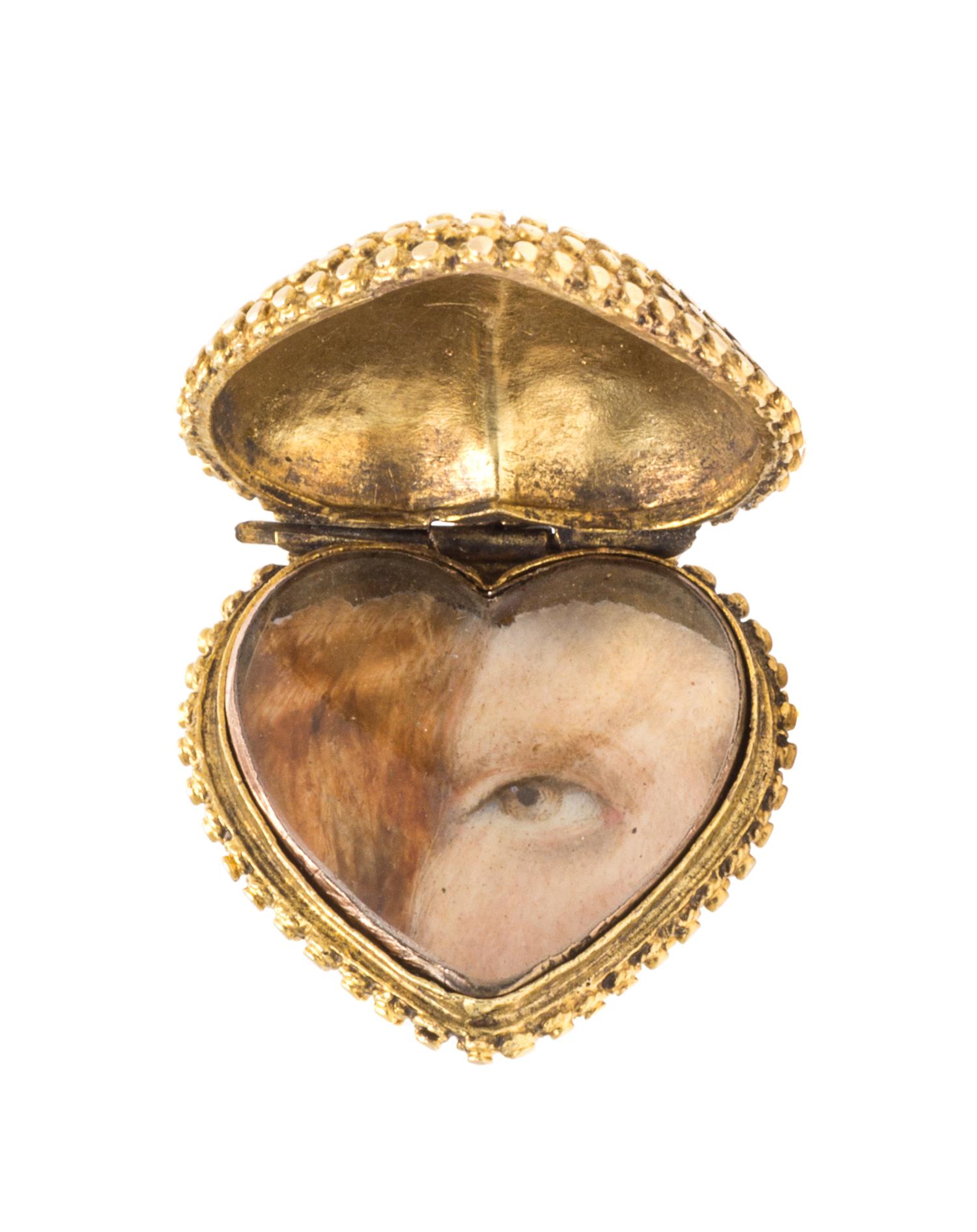 A Georgian Yellow Gold Lover's Eye Locket, 4.10 dwts.