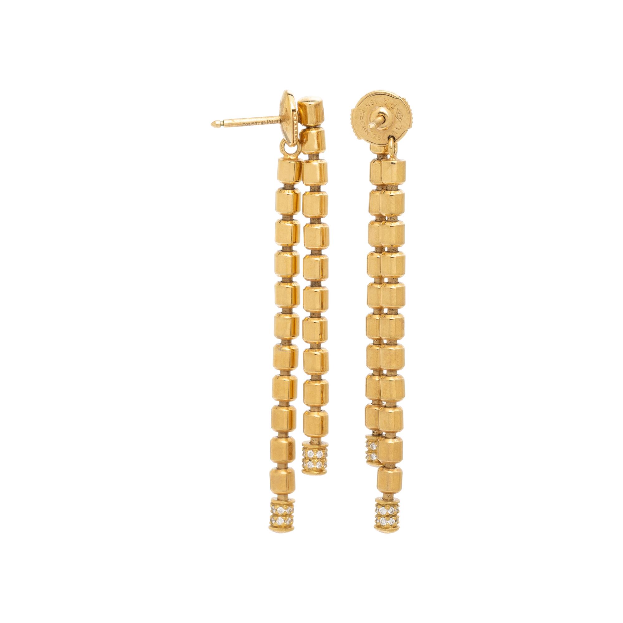 PIAGET, YELLOW GOLD AND DIAMOND EARRINGS