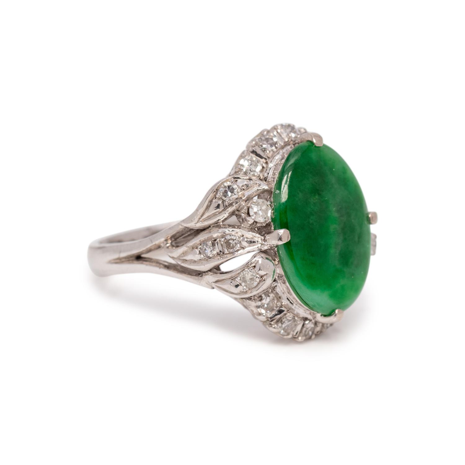 JADE AND DIAMOND RING