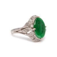 JADE AND DIAMOND RING