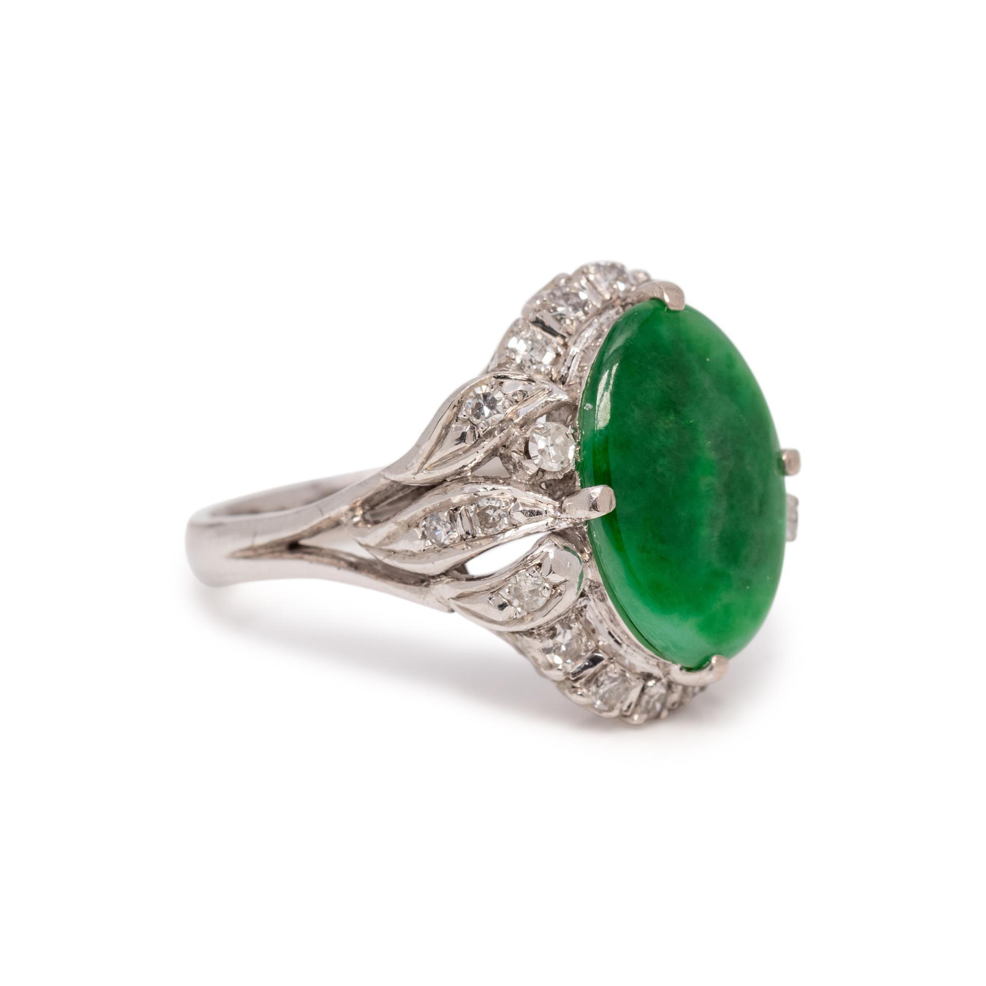 JADE AND DIAMOND RING