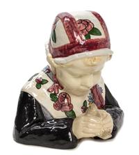 A Quimper Pottery Bust Height 11 inches.