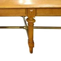 An Oak and Brass Table from the Bank of France 118" W x 59" D x 32" H — France, 20th Century