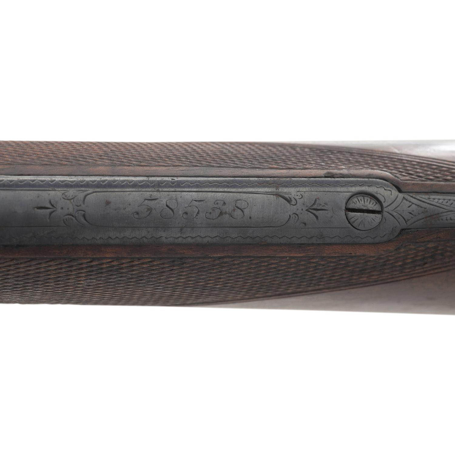 **High Quality B-Grade Lefever Arms Company SxS Hammerless Side Plate Shotgun with Krupp Barrels