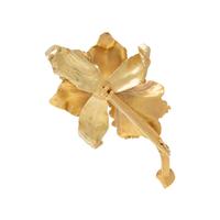 YELLOW GOLD FLOWER BROOCH
