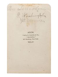 [LINCOLN, Abraham (1809-1865)]. CDV portrait of Lincoln. New York: C.D. Fredericks & Co., 1861.