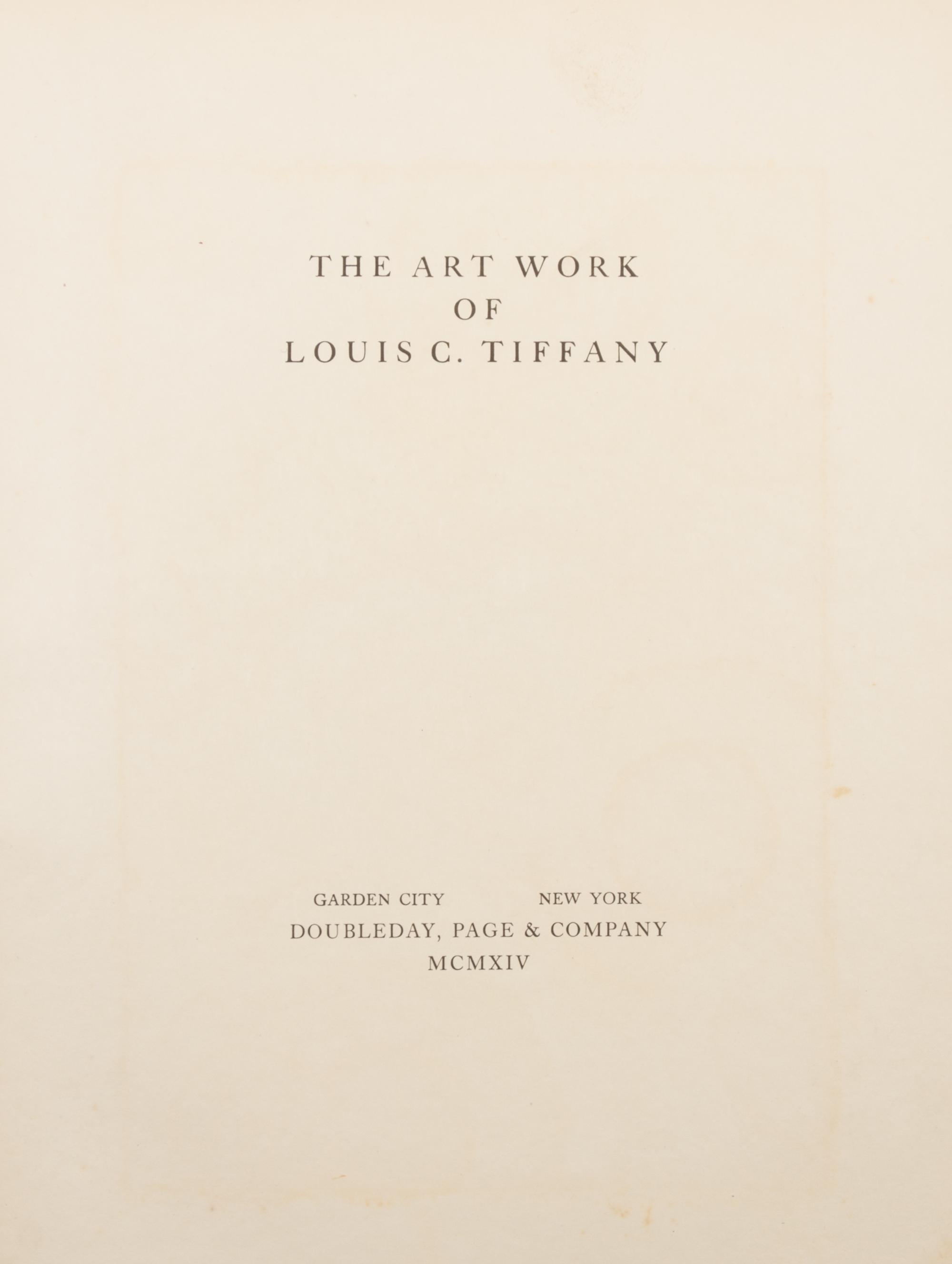 (Tiffany, Louis C.) Kay, Charles de. The Art Work of Louis C. Tiffany. New York, 1914. Limited edition