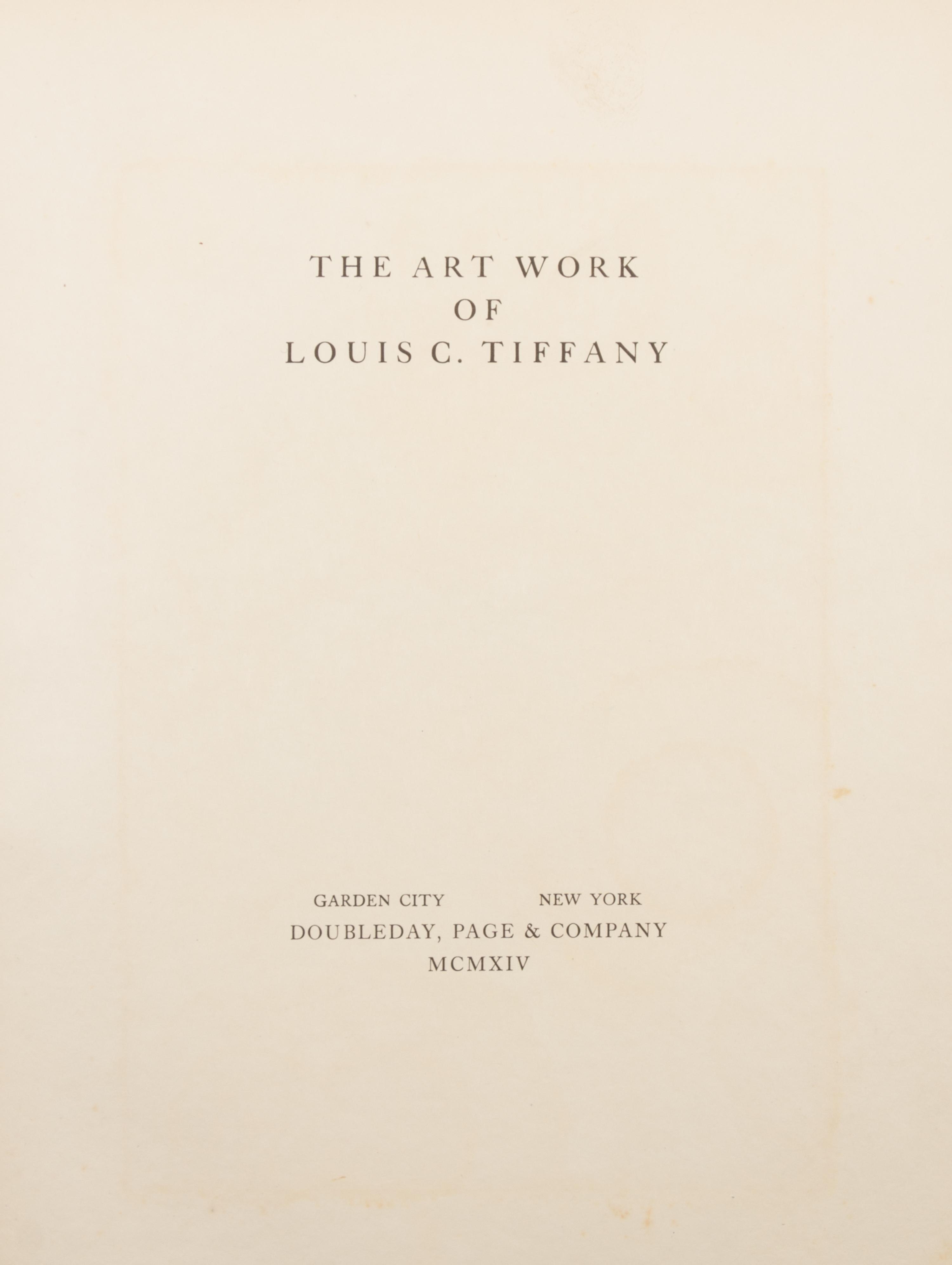 (Tiffany, Louis C.) Kay, Charles de. The Art Work of Louis C. Tiffany. New York, 1914. Limited edition
