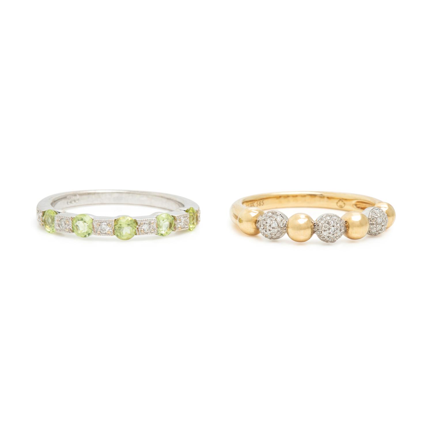 Collection of Bicolor Gold and Diamond Rings