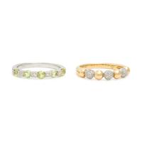 Collection of Bicolor Gold and Diamond Rings