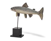 A Carved And Painted Trout