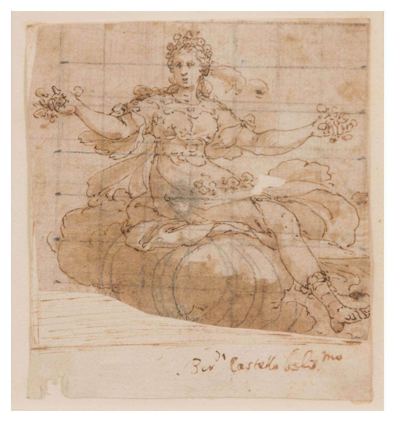 Bernardo Castello, (Italian, 1557-1629), A Roman Goddess, Possibly Flora
