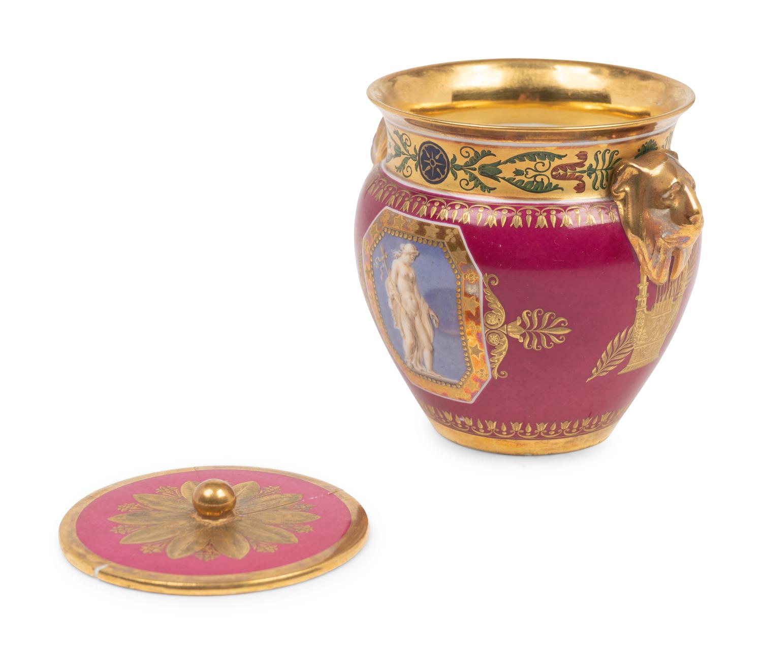 A Sèvres Porcelain Covered Jar in the Empire Taste
