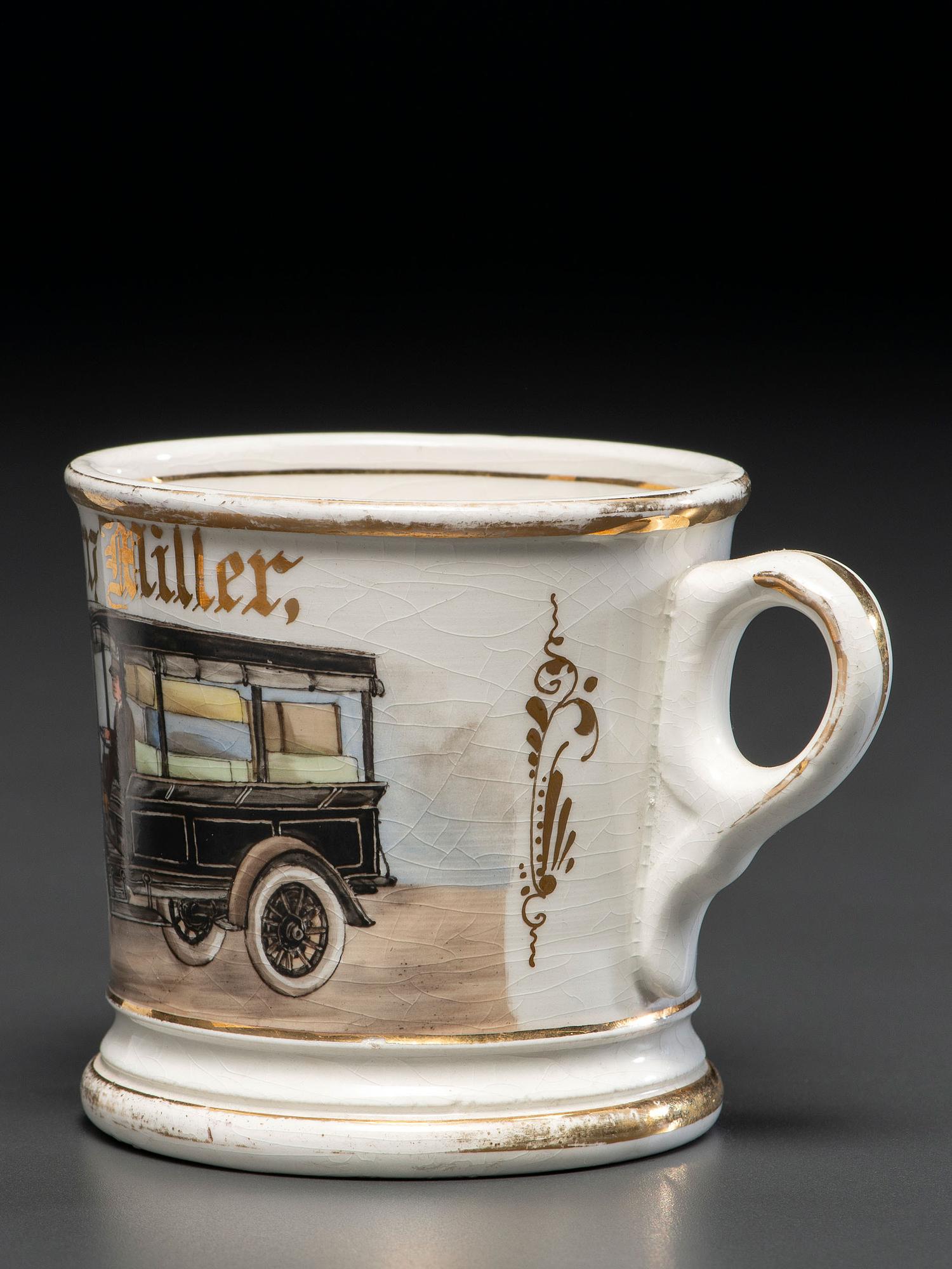 A Moving Van Operator's Porcelain Occupational Shaving Mug