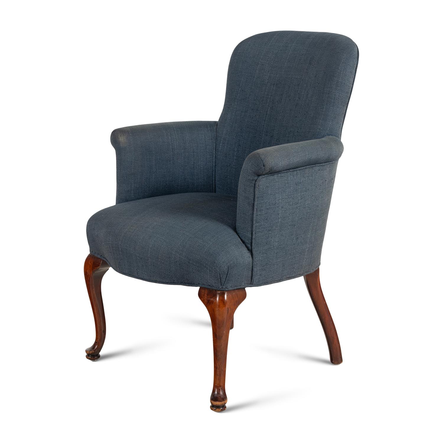 A Queen Anne Style Mahogany Armchair