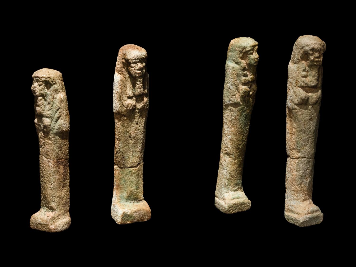 Four Egyptian Faience Ushabtis