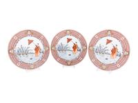 A Set of Eight "Pronk Dame au Parasol" Porcelain Chargers