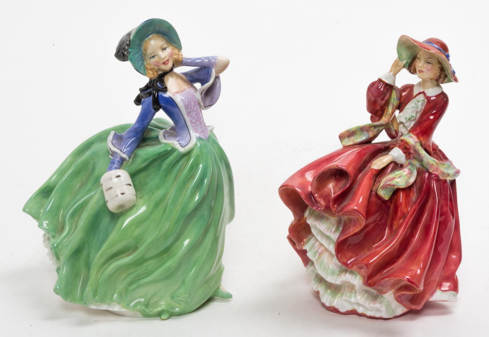 Two Royal Doulton Porcelain Figures Height of taller 7 1/2 inches. — SECOND HALF 20TH CENTURY