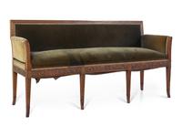 An Italian Carved Fruitwood Settee