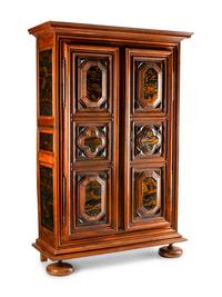 A French Provincial Later-Japanned Walnut Armoire — 19TH CENTURY