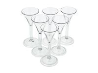 A Set of Six George III Blown Wine Glasses