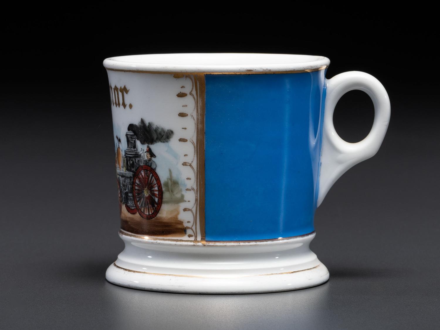 A Fireman's Porcelain Occupational Shaving Mug