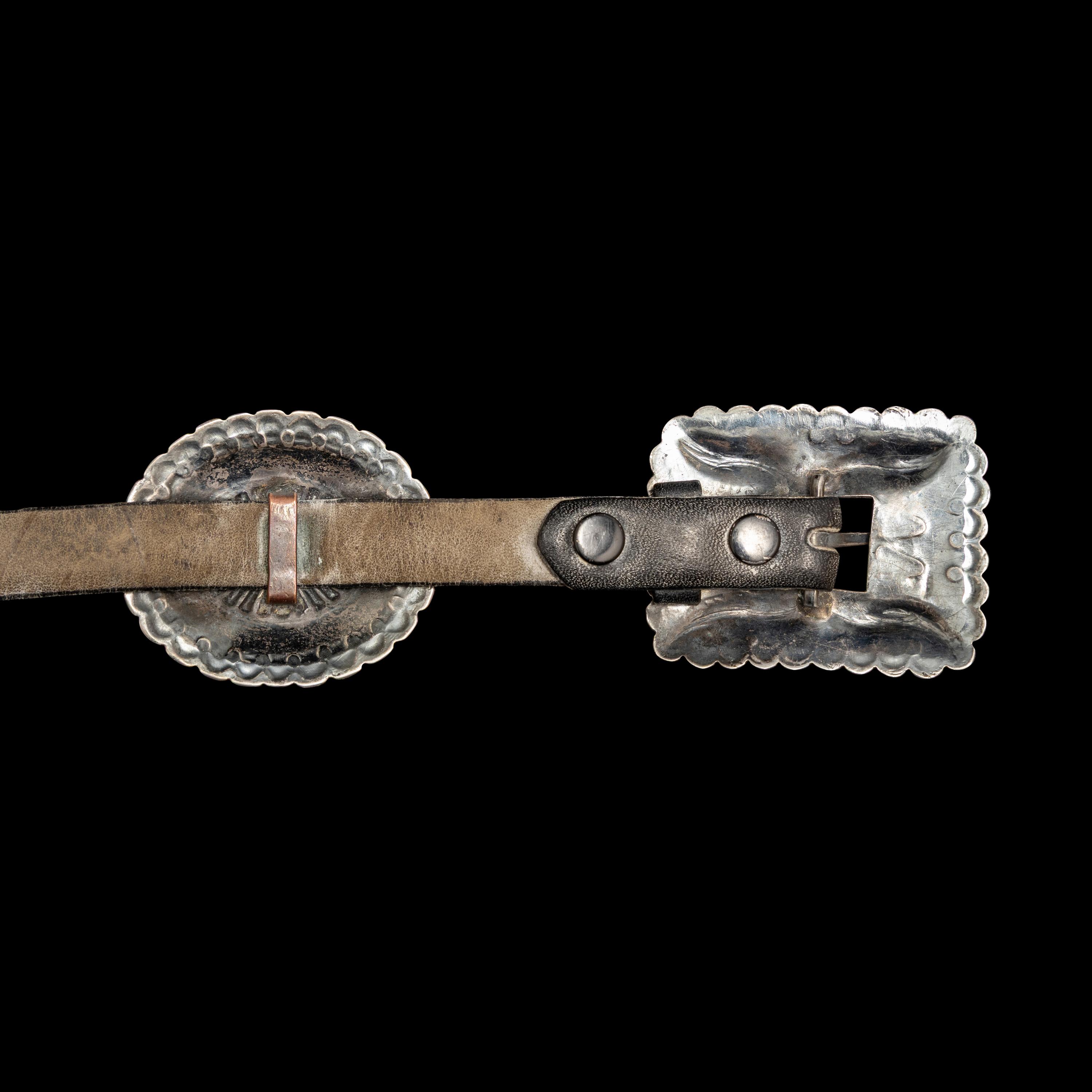 Navajo Silver Concha Belt