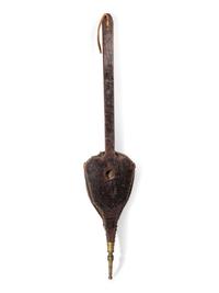 An English Carved Oak Bellows Depicting Warwick Castle