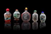 Five Chinese Inside Painted Glass Snuff Bottles