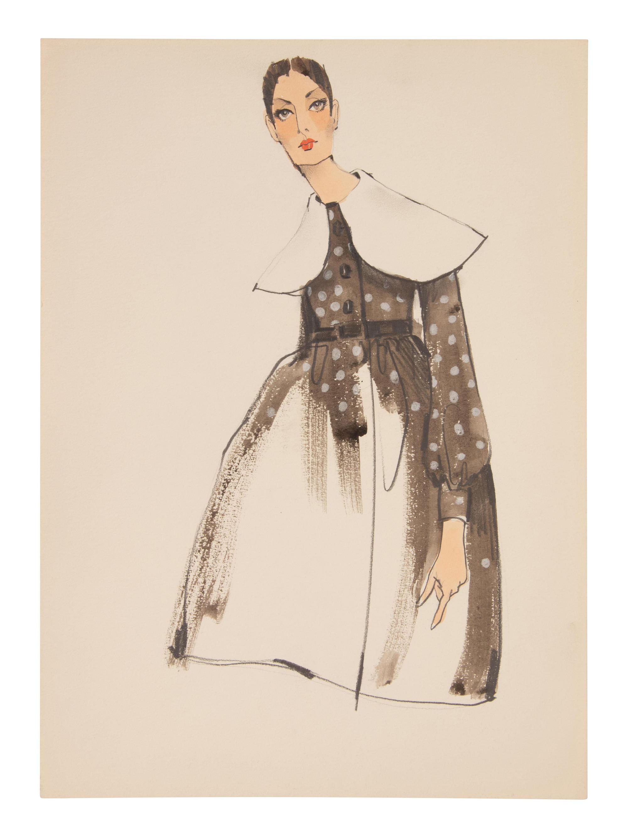 11 Michaele Vollbracht for Geoffrey Beene Fashion Illustrations, Late 1960s