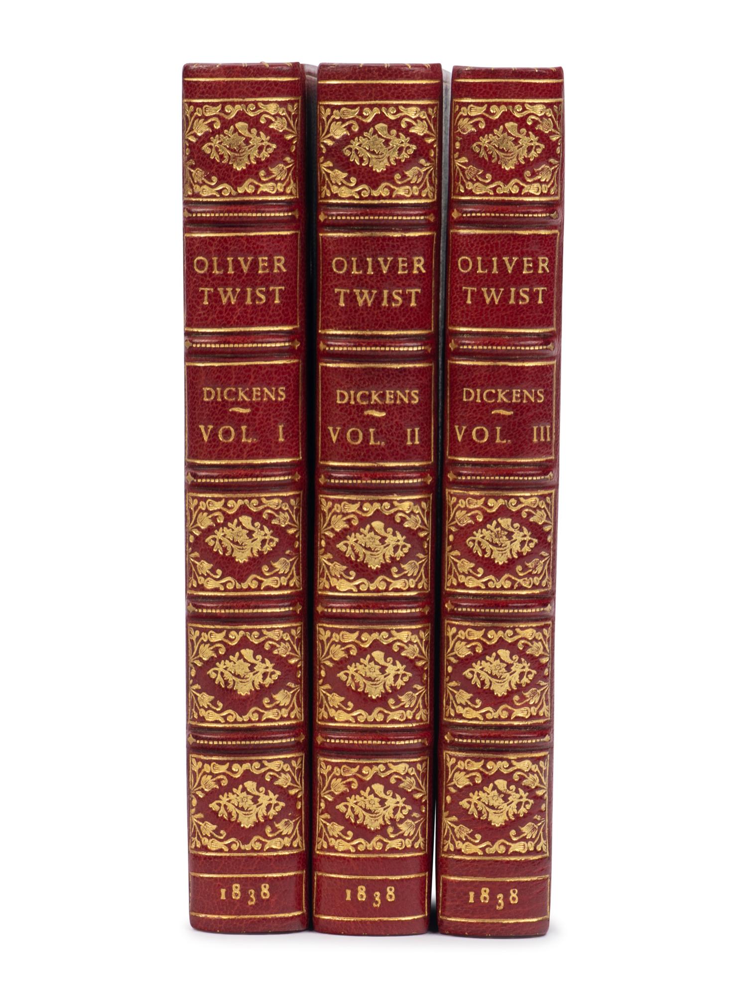 DICKENS, Charles (1812-1870). Oliver Twist; or, the Parish Boy's Progress. By "Boz" . London: Richard Bentley, 1838.