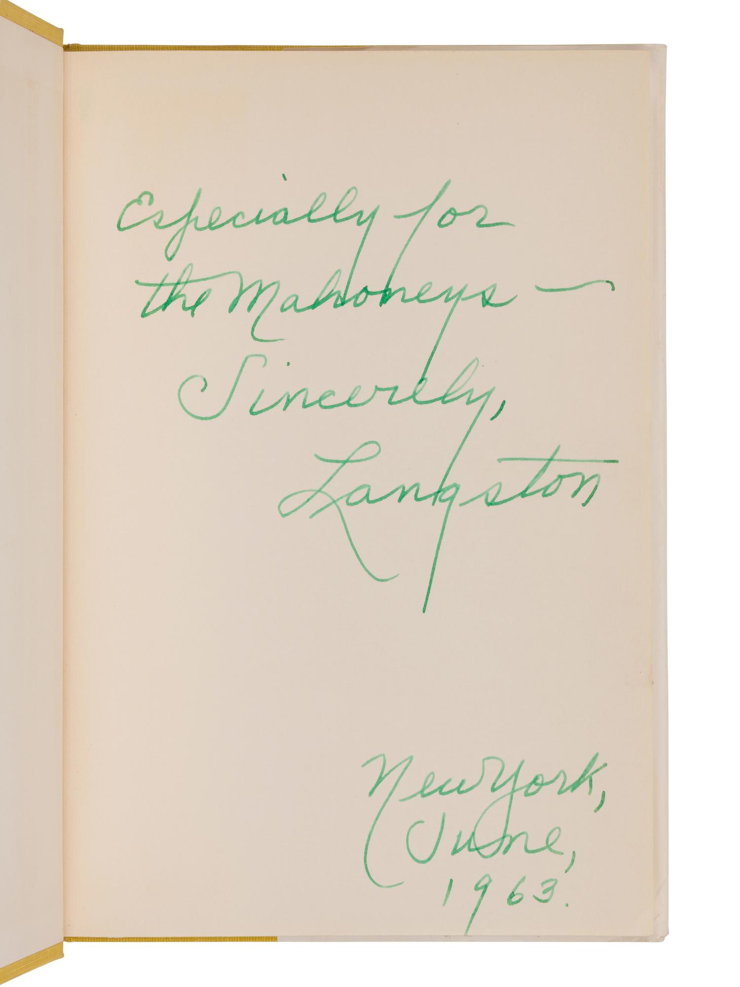 HUGHES, Langston (1901-1967). Something in Common and Other Stories . New York: Hill and Wang, 1963.