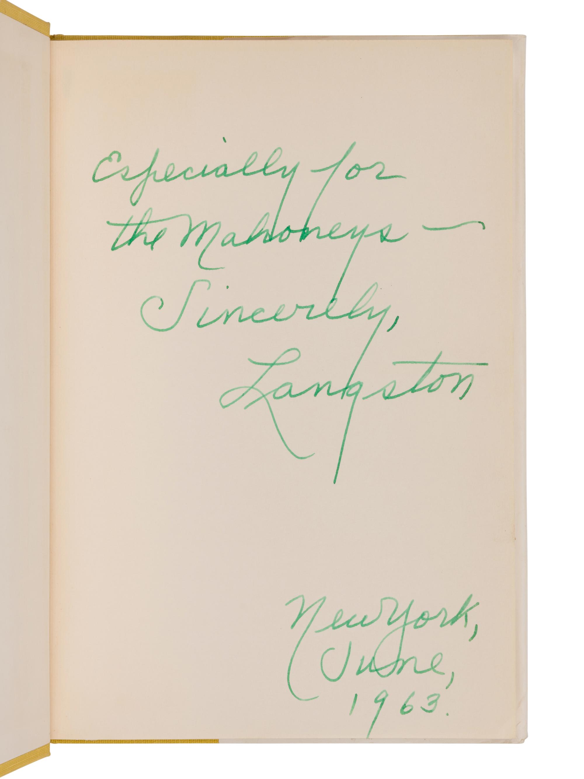 HUGHES, Langston (1901-1967). Something in Common and Other Stories . New York: Hill and Wang, 1963.