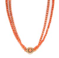 A Collection of Yellow Gold and Coral Jewelry, 33.20 dwts.