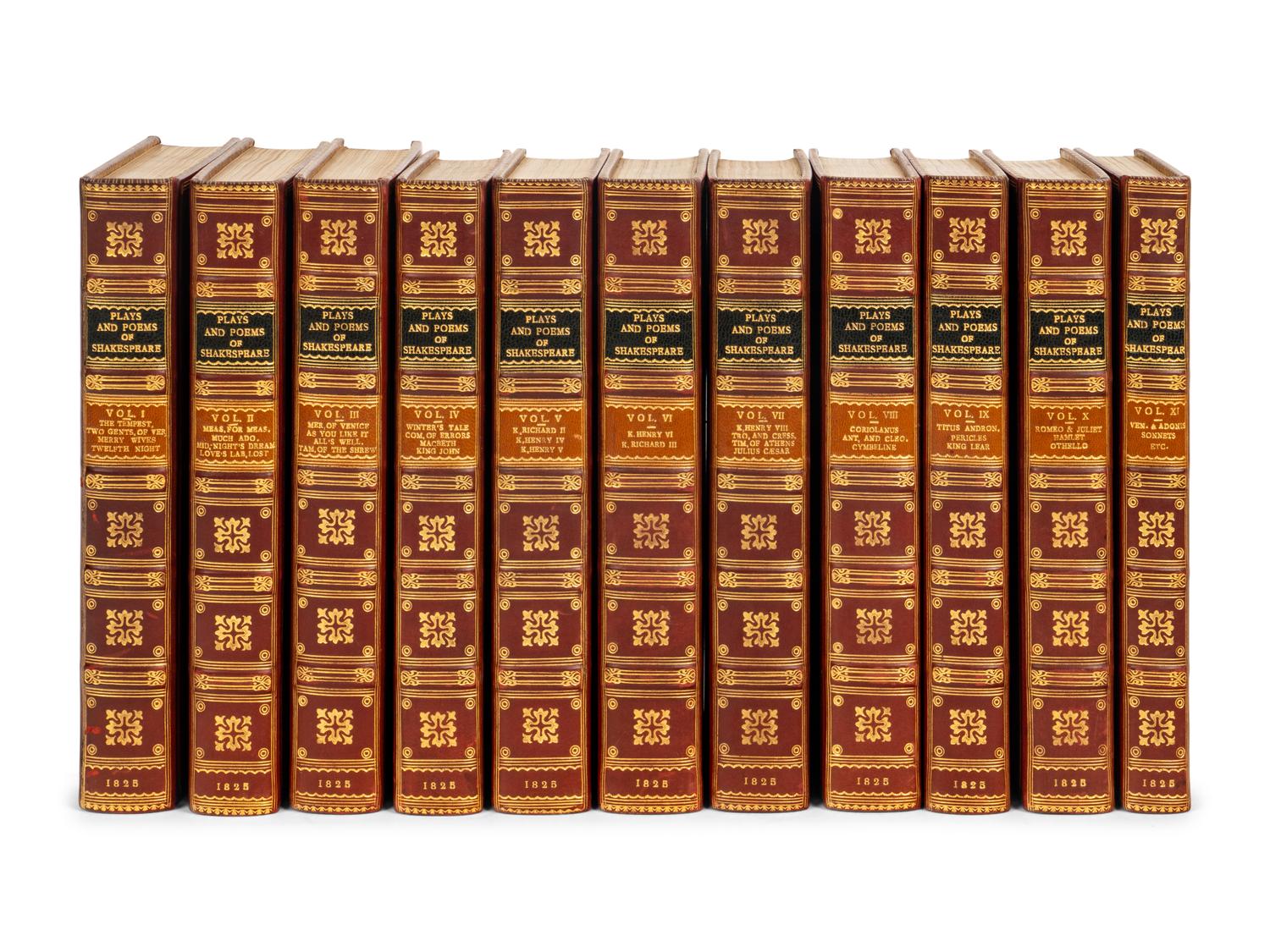 SHAKESPEARE, William. The Plays and Poems of William Shakespeare . London: William Pickering and others, 1825.