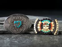 Zuni and Hopi Silver Belt Buckles