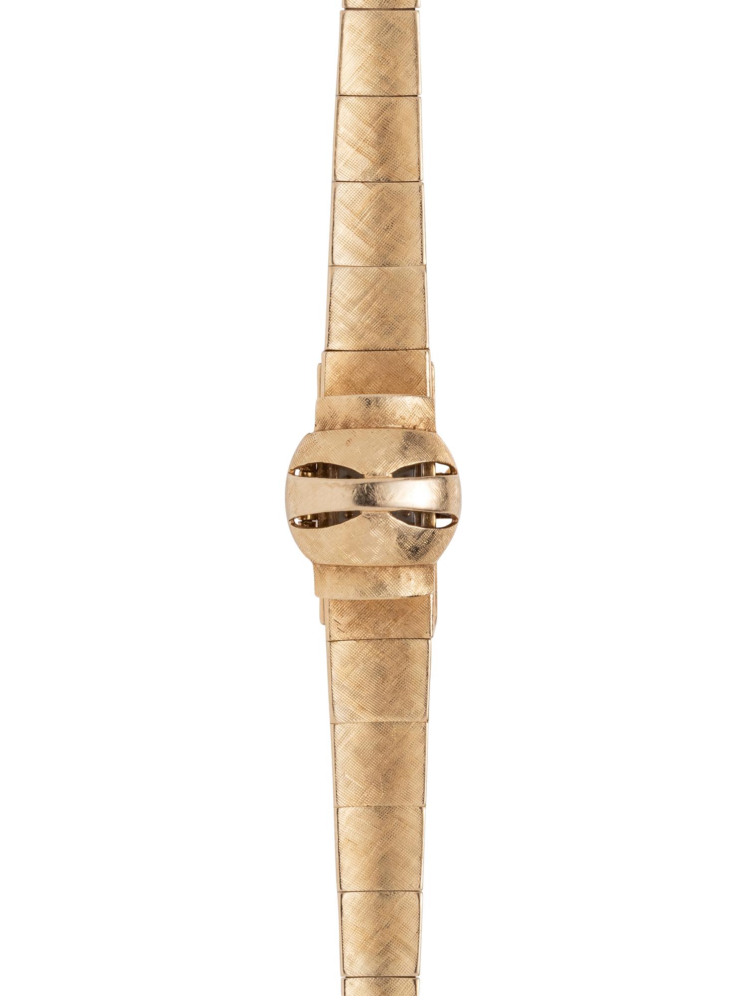 CROTON, 14K YELLOW GOLD SURPRISE WRISTWATCH